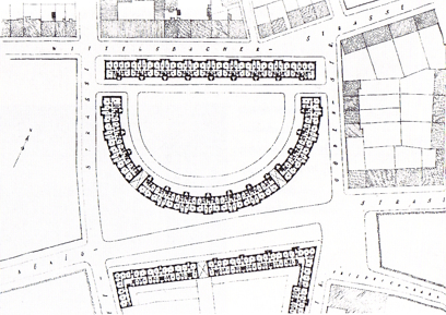 Lageplan mit Grundrissen. (aus: Die Rheinpfalz und ihre Bauten. Festschrift des Pf&auml;lzischen Architekten- und Ingenieurvereins zum Deutschen Architekten- und Ingenieurtag in Ludwigshafen 1928. Berlin 1928)