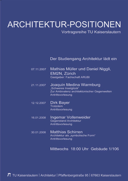 Architektur-Positionen WS2007/08