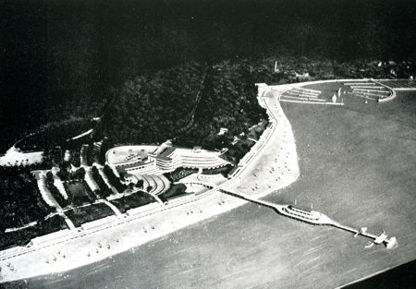 Modellfoto der nur teilweise realisierten Neubauplanung durch Martin Wagner und Richard Ermisch (1929). Aus: Das Neue Berlin. Hrsg. von Martin Wagner und Adolf Behne. Jg. 1 (1929), Heft 1 und 6 