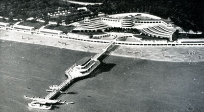 Modellfoto der nur teilweise realisierten Neubauplanung durch Martin Wagner und Richard Ermisch (1929). Aus: Das Neue Berlin. Hrsg. von Martin Wagner und Adolf Behne. Jg. 1 (1929), Heft 1 und 6 