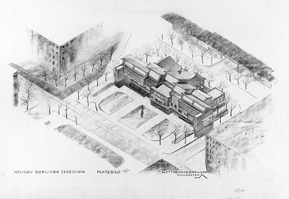 Ausstellungsgeb&auml;ude der Berliner Sezession, Berlin-Charlottenburg, Savignyplatz, 1925/1926, nicht ausgef&uuml;hrt 
